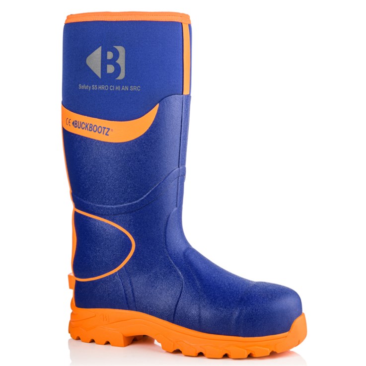 Buckler Wellington Boot BBZ8000 Blue/Hi Vis Orange